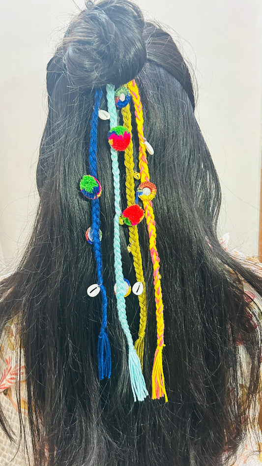 Boho Prandis – Vibrant Threaded Hair Charms