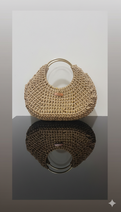 Golden Crescent Moon Bag