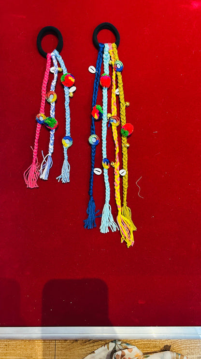Boho Prandis – Vibrant Threaded Hair Charms