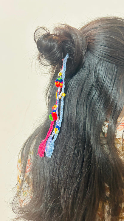Boho Prandis – Vibrant Threaded Hair Charms